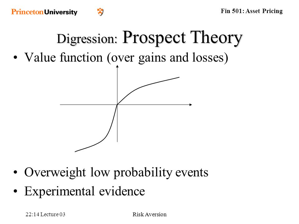 Digression: Prospect Theory
