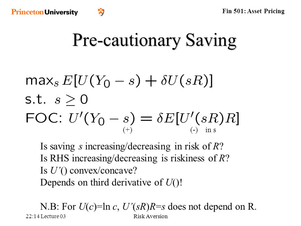 Pre-cautionary Saving