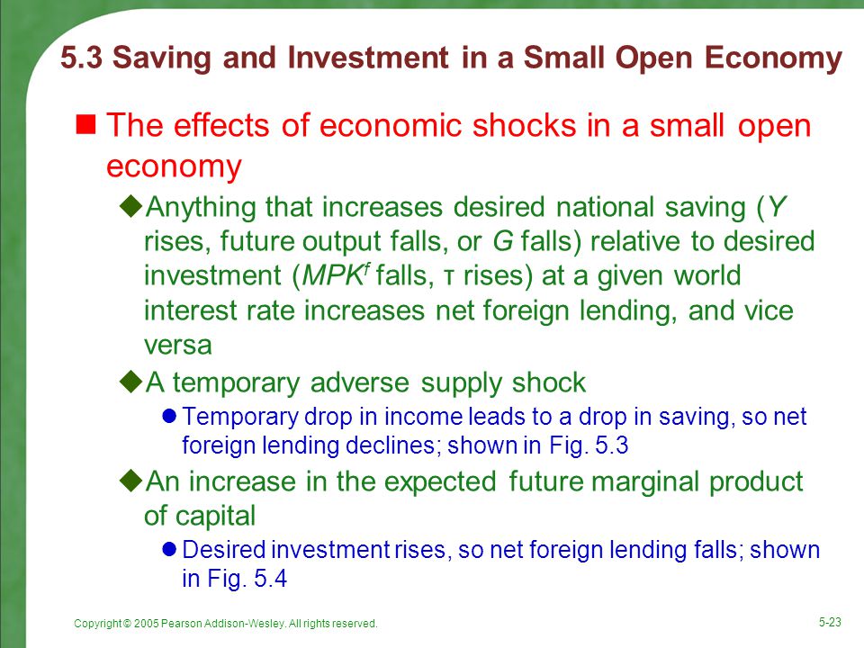 The effects of economic shocks in a small open economy