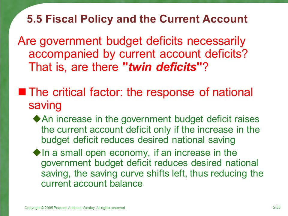 The critical factor: the response of national saving