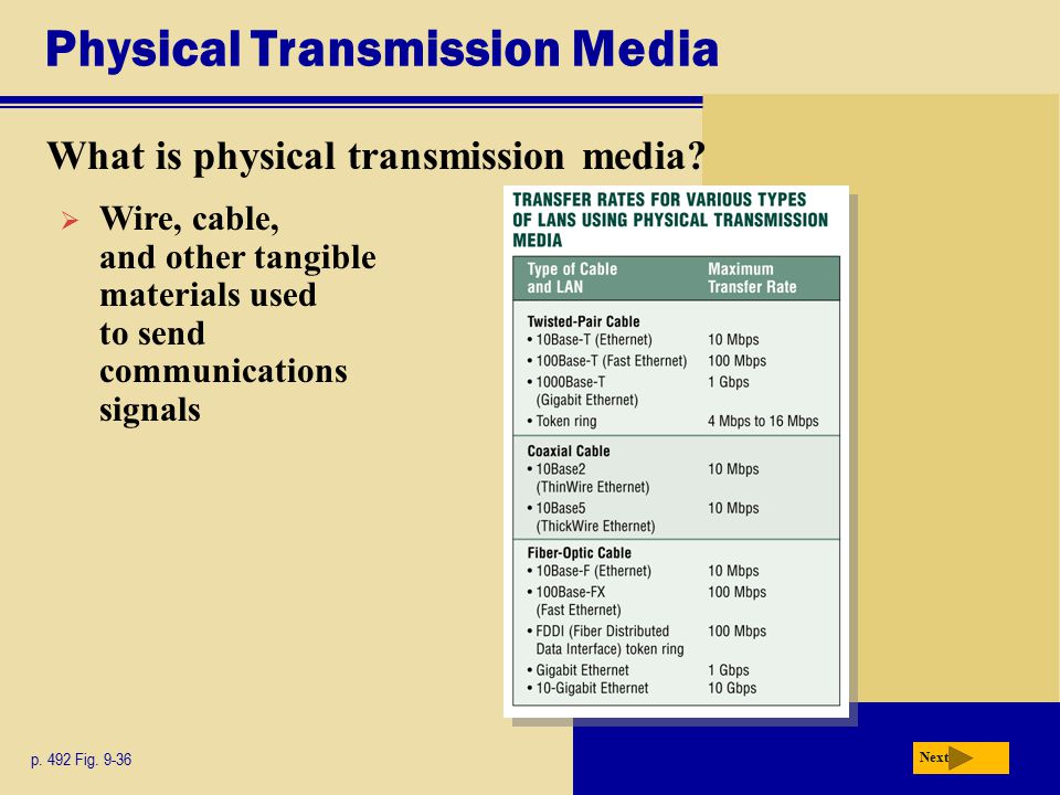 Physical Transmission Media