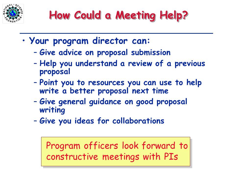 How Could a Meeting Help
