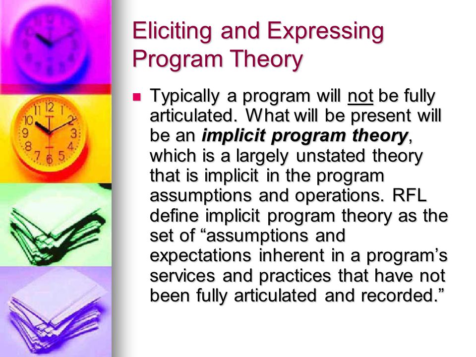 Eliciting and Expressing Program Theory