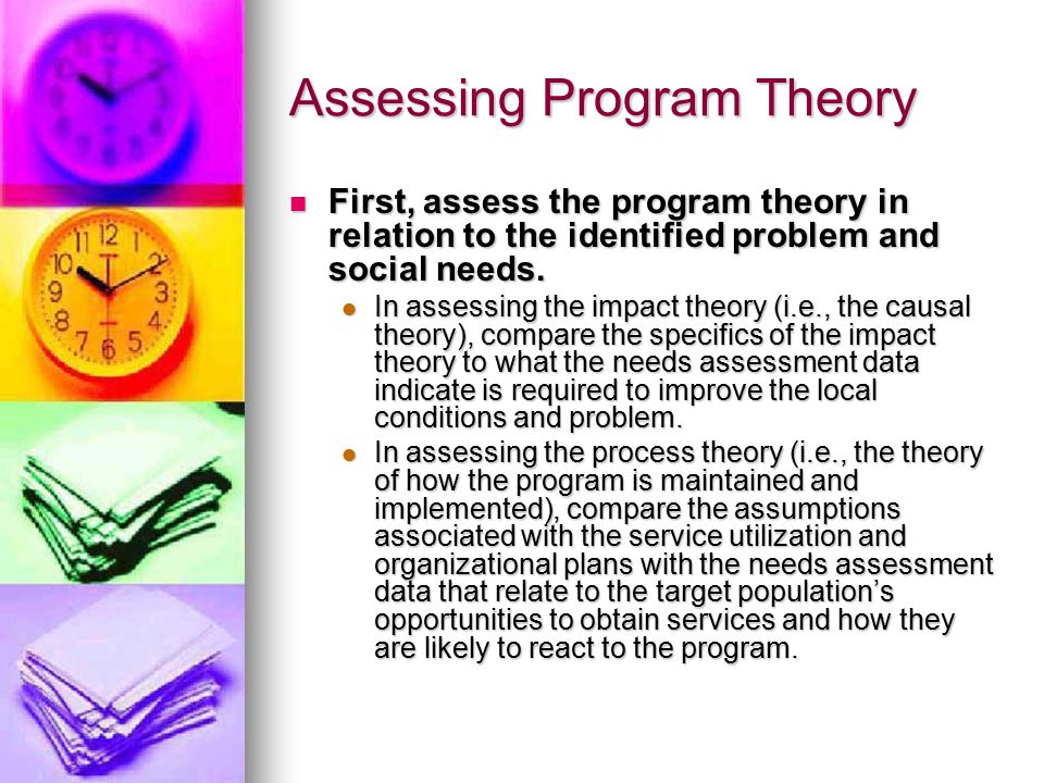 Assessing Program Theory