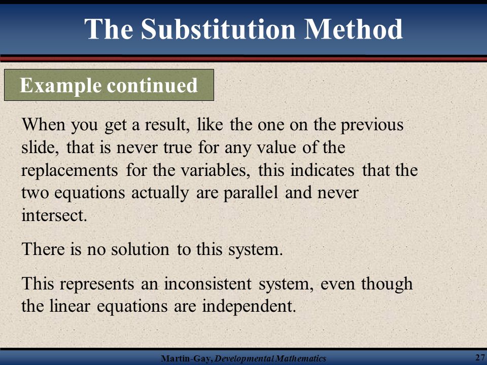 The Substitution Method