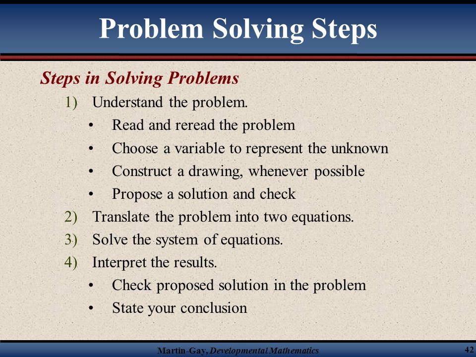 Problem Solving Steps Steps in Solving Problems
