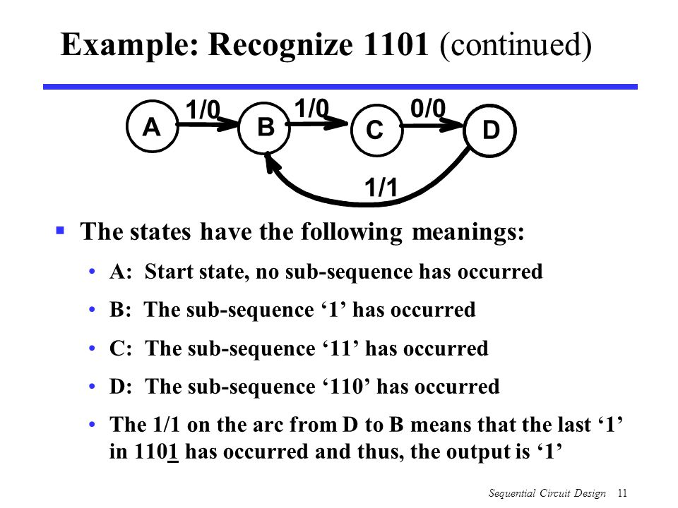 Overview Sequential Circuit Design Specification Formulation - ppt video  online download
