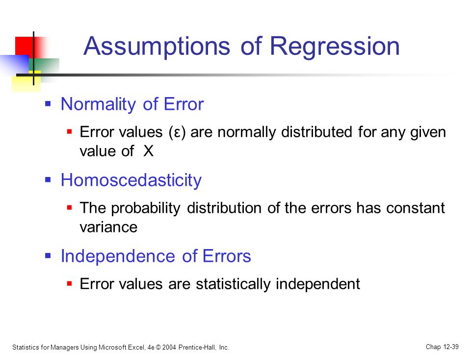 Assumptions of Regression
