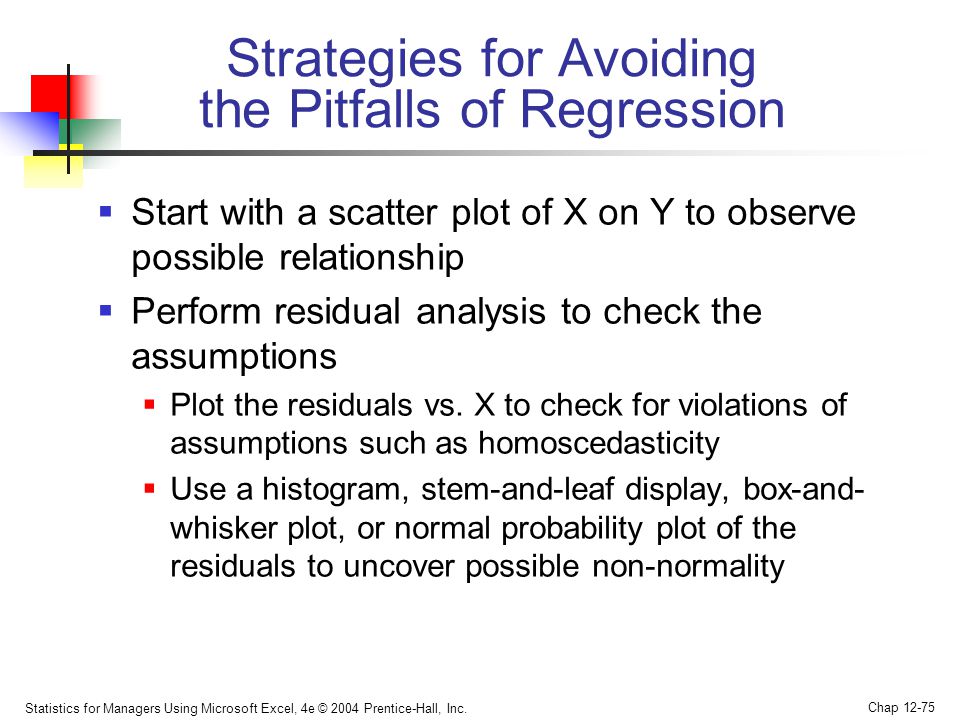 Strategies for Avoiding the Pitfalls of Regression