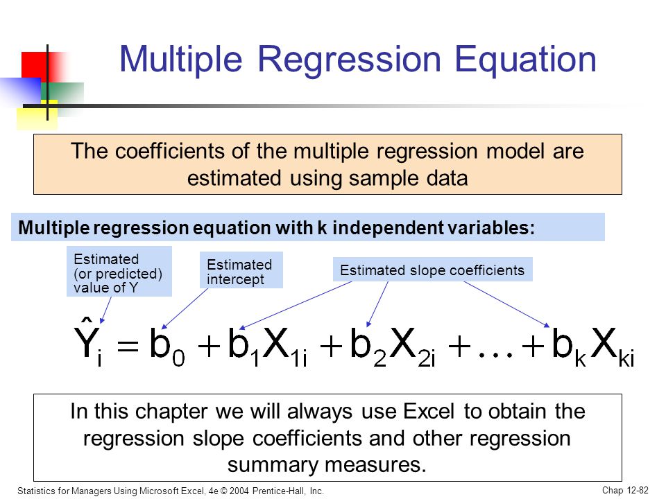 Multiple Regression Equation