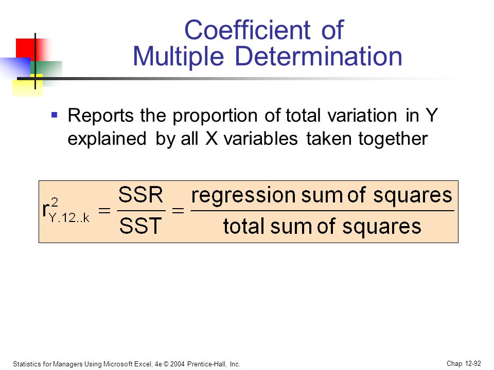Coefficient of Multiple Determination