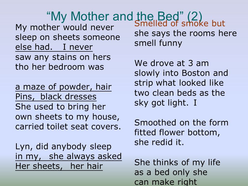 My Mother and the Bed (2)
