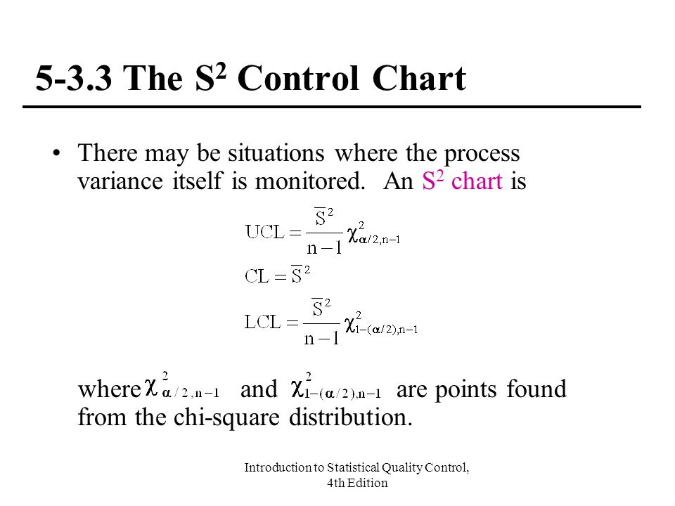 S2 Control Chart