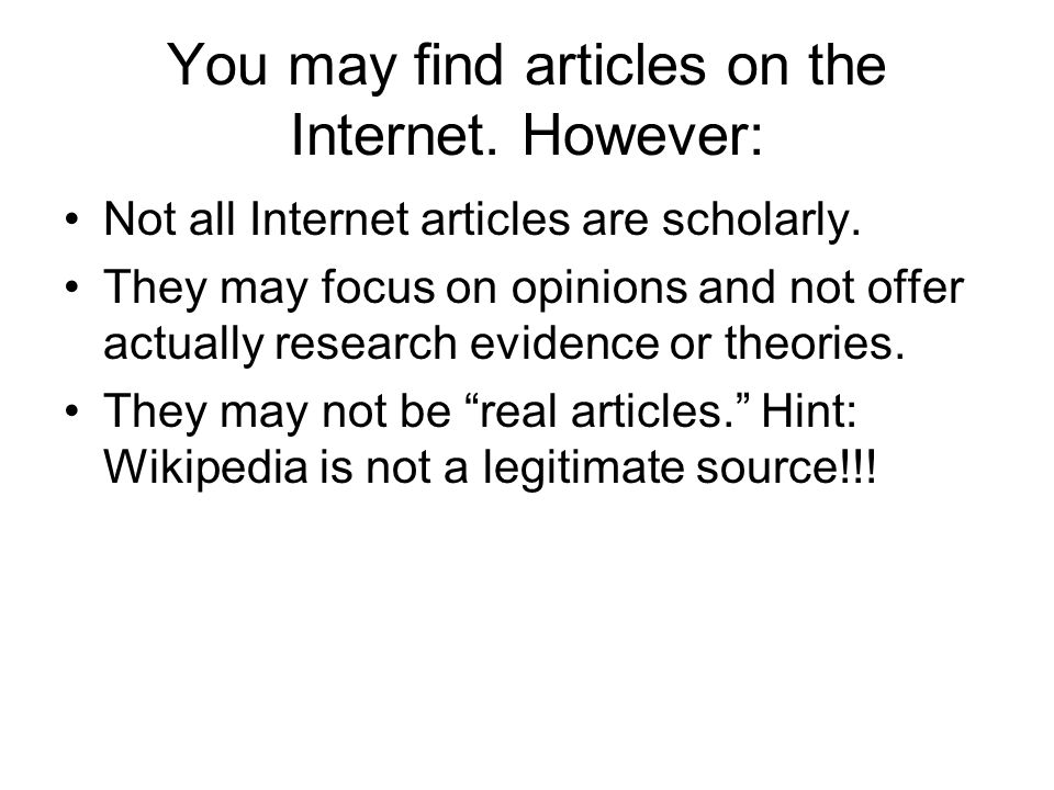 You may find articles on the Internet. However: