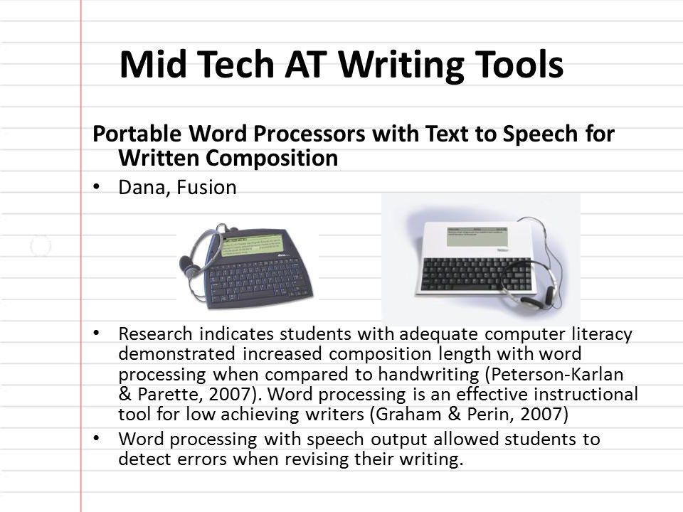 Mid Tech AT Writing Tools