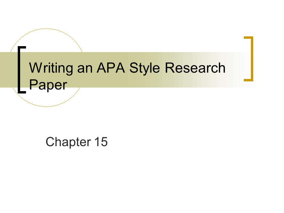 term paper format apa style