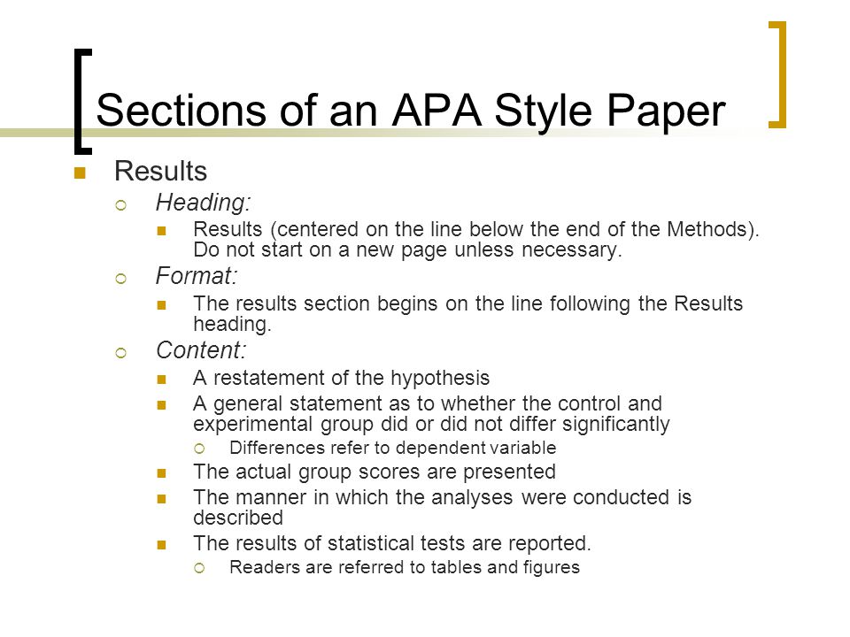 apa format for research study