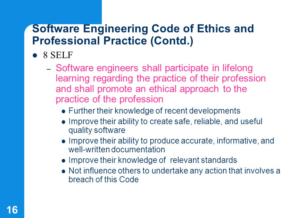 Software Engineering Code Of Ethics And Professional Practice Ppt Download