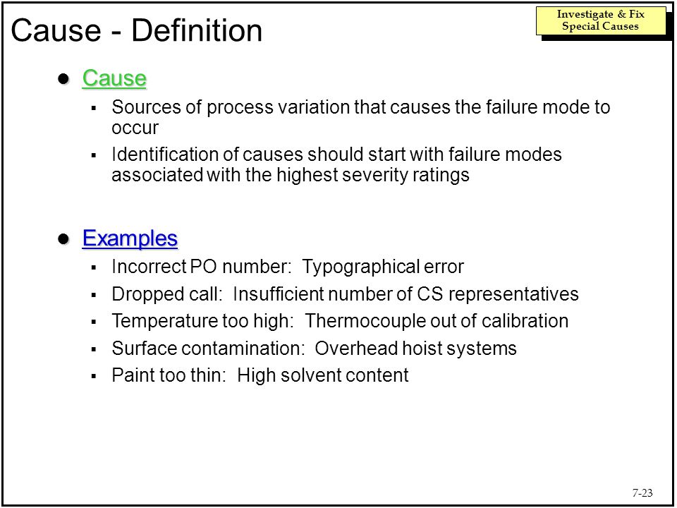 Cause - Definition Cause Examples