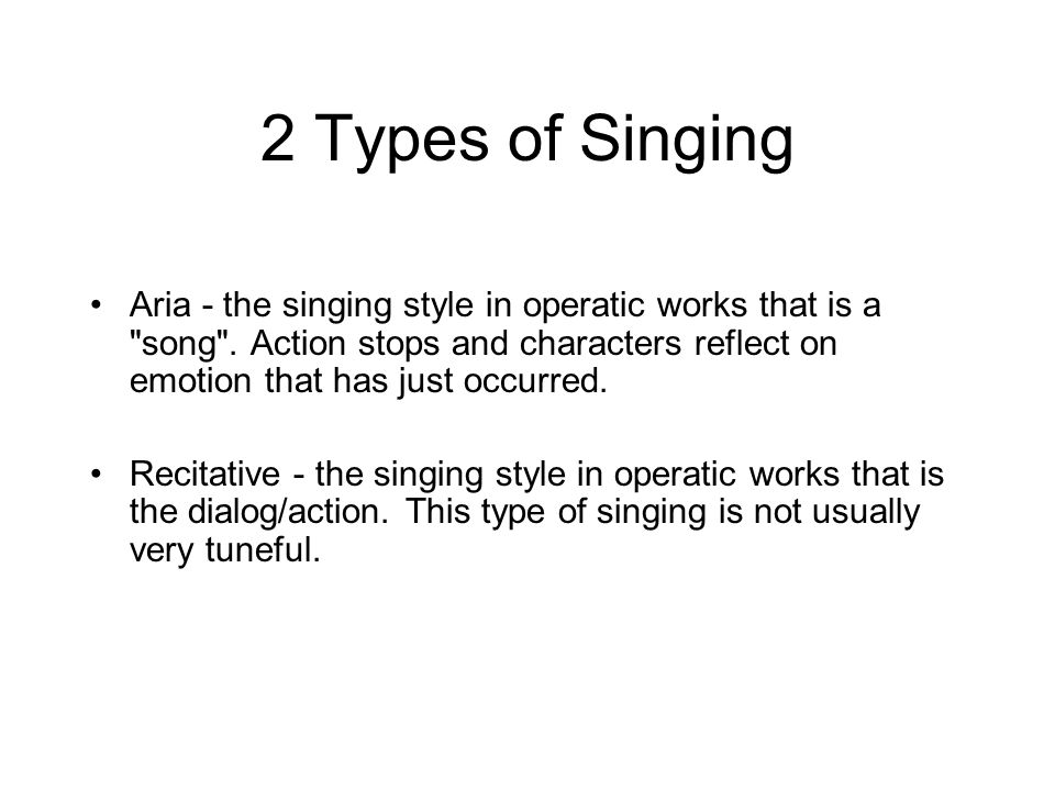 2 Types of Singing