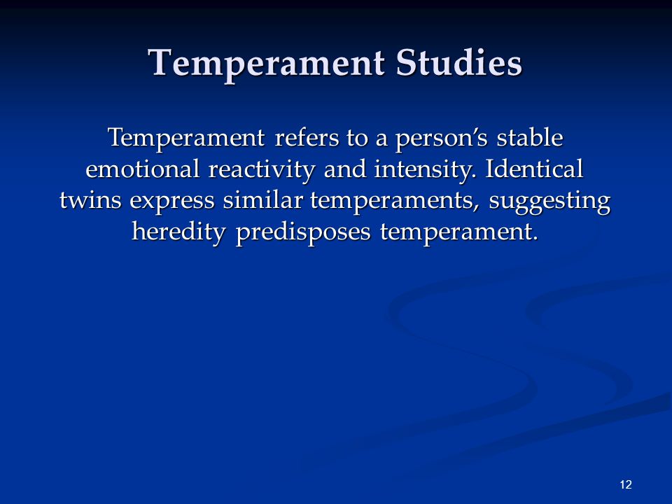 Temperament Studies