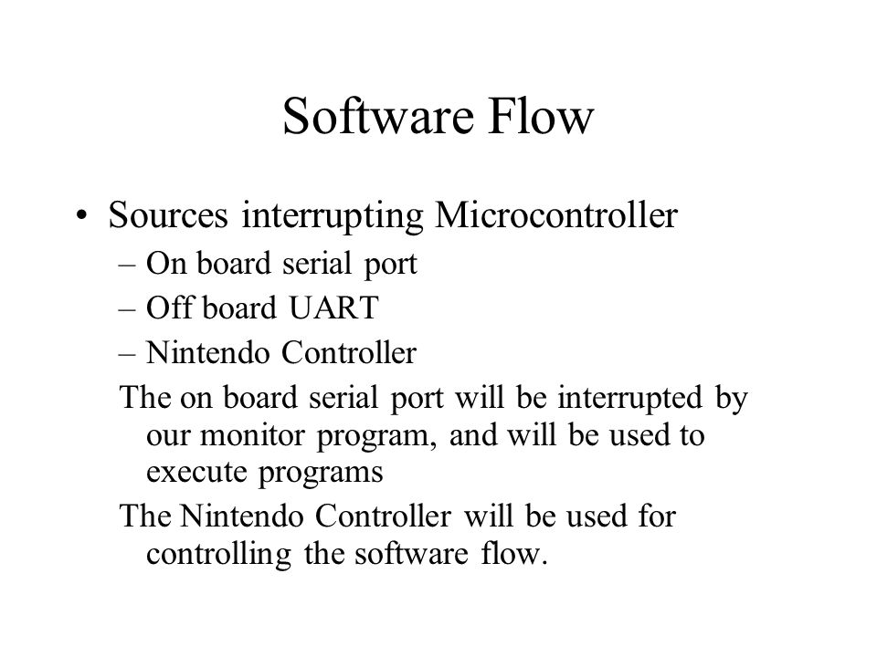 Software Flow Sources interrupting Microcontroller