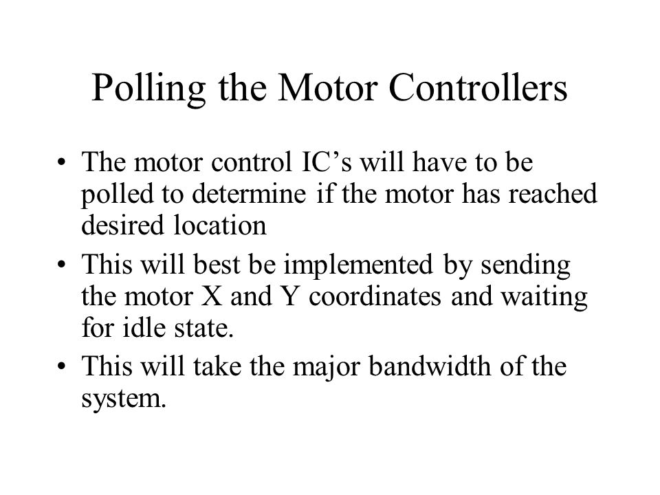 Polling the Motor Controllers
