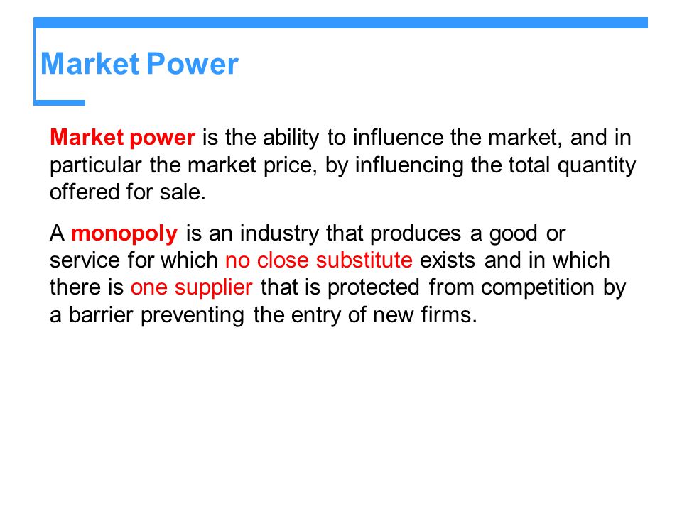 Market Power