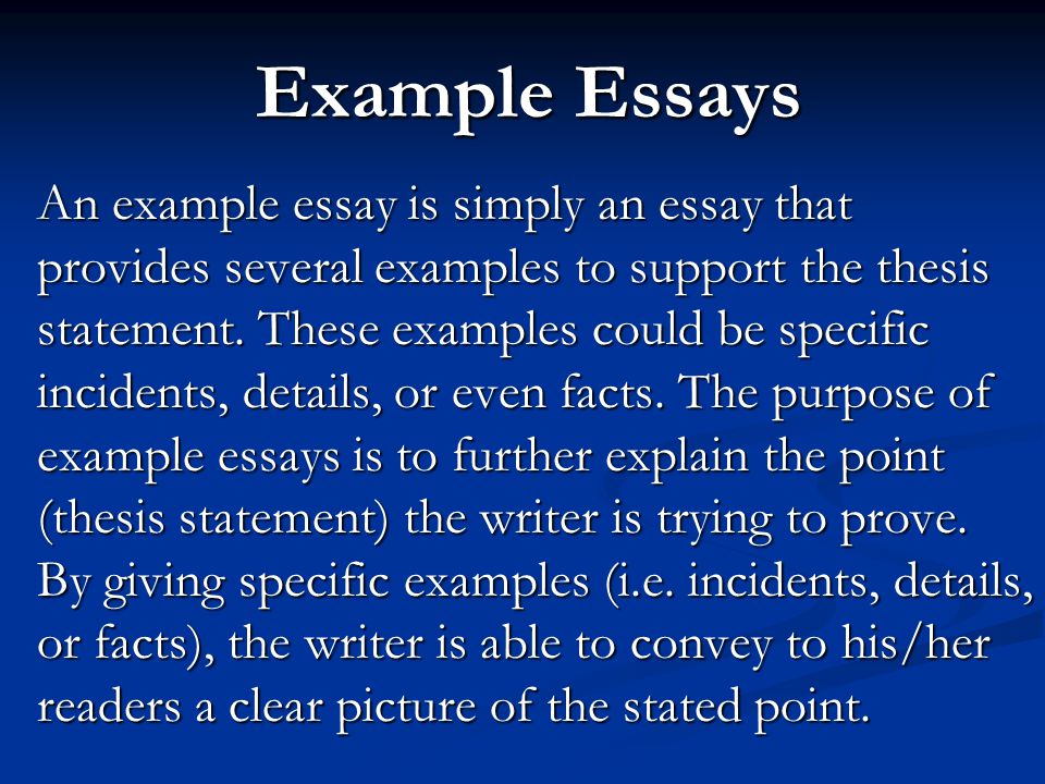 Example Essays.