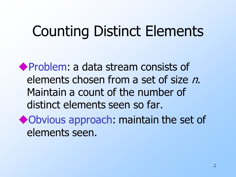 Counting Distinct Elements