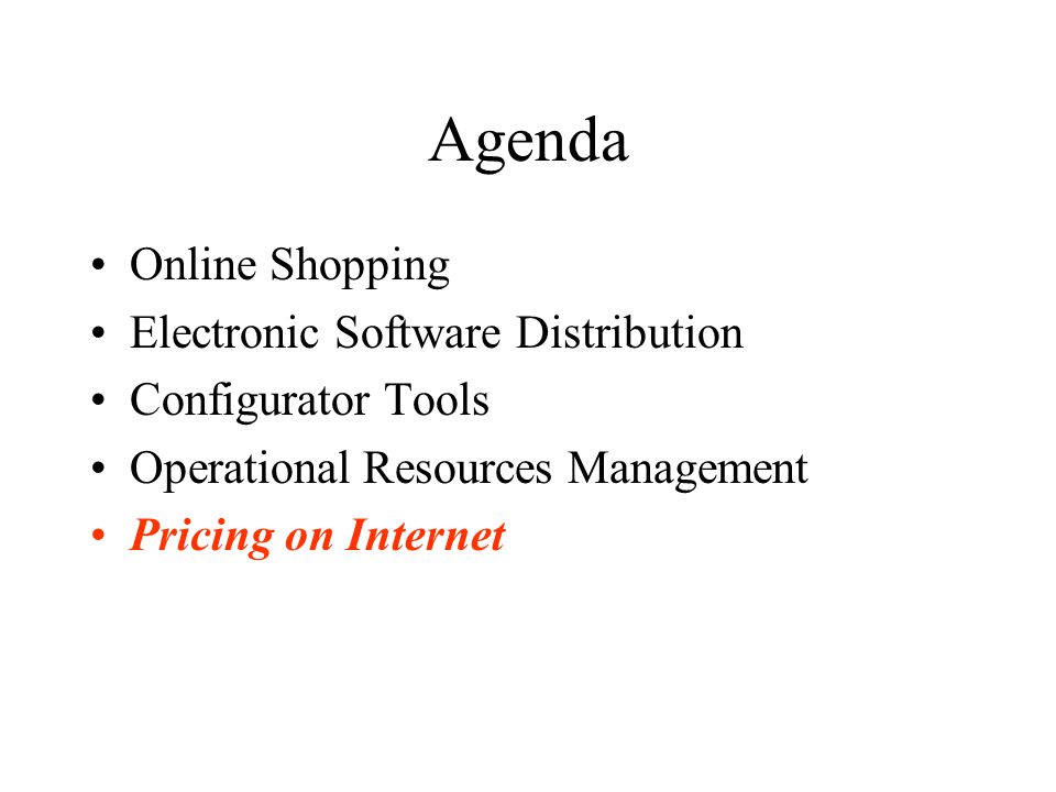 Agenda Online Shopping Electronic Software Distribution