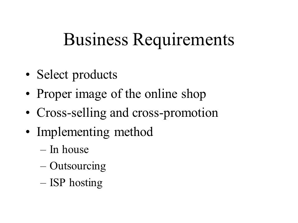 Business Requirements