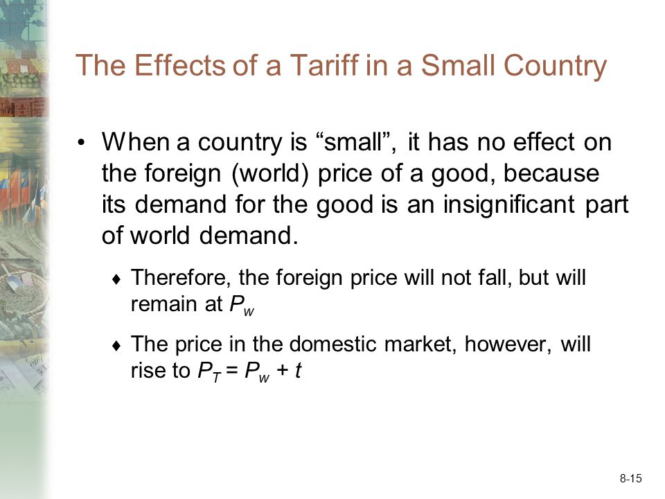 The Effects of a Tariff in a Small Country