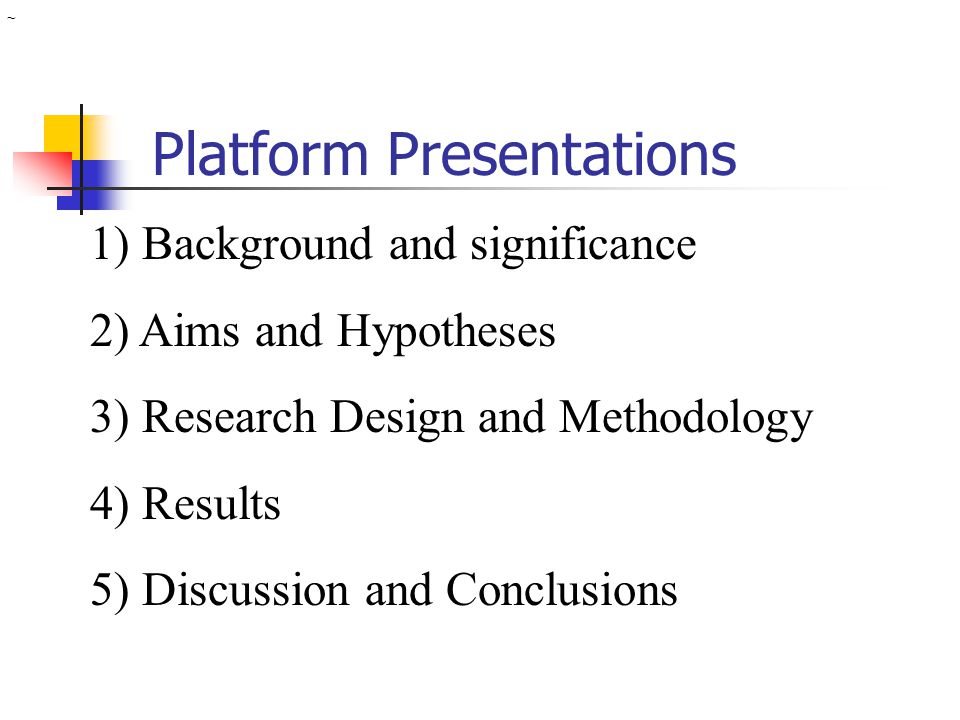 Platform Presentations