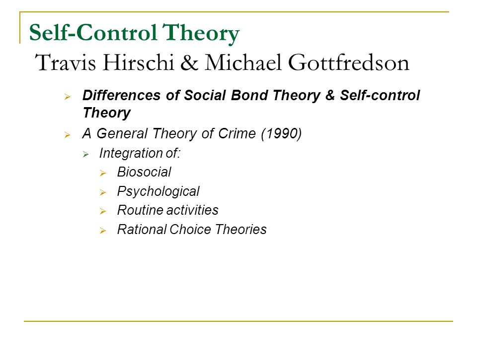 control bond theory