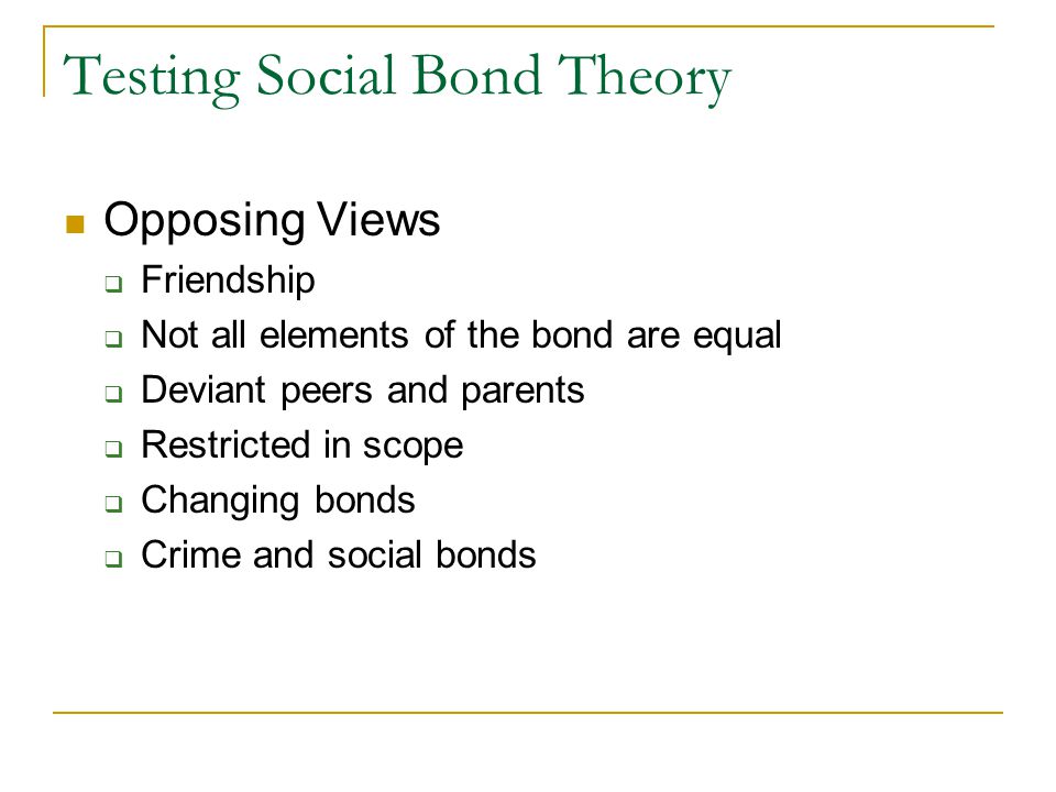 social bond theory 4 elements social bond theory 4 elements