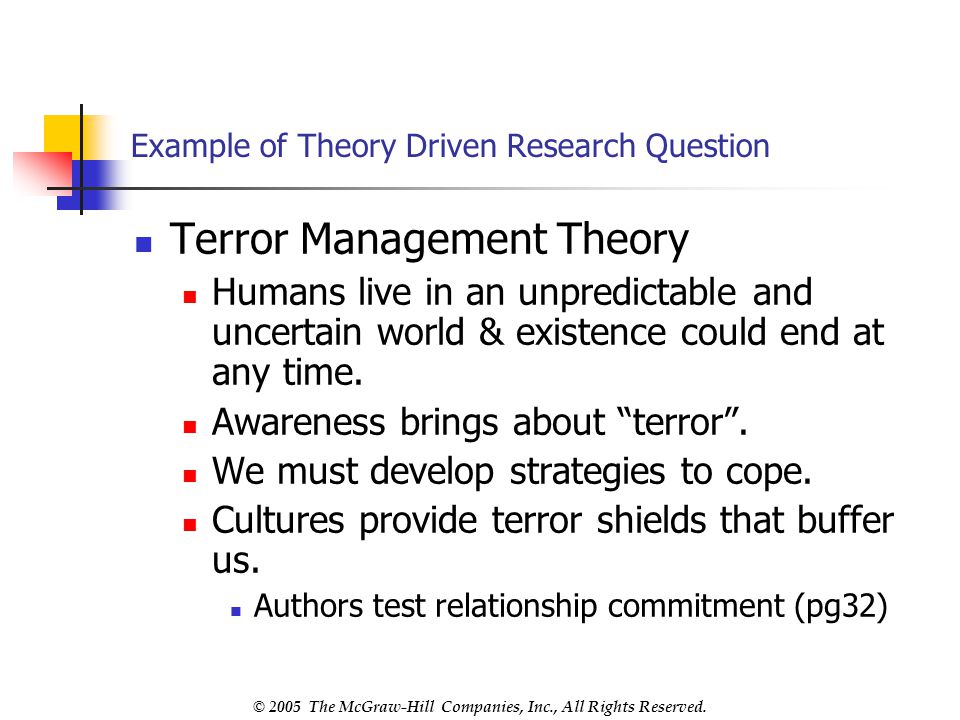 Example of Theory Driven Research Question