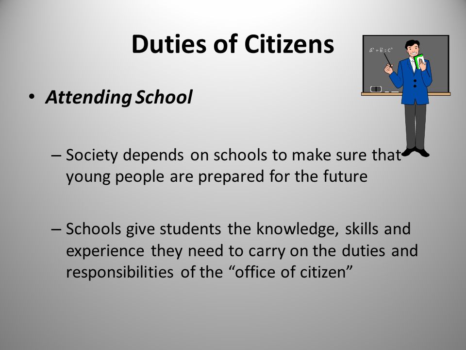 Duties of Citizens Attending School
