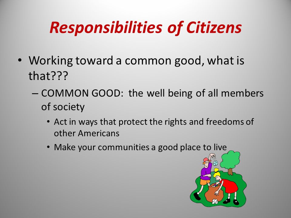 Responsibilities of Citizens