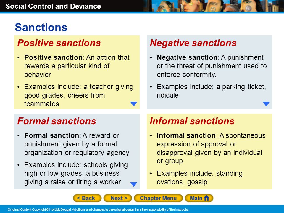 negative sanction definition