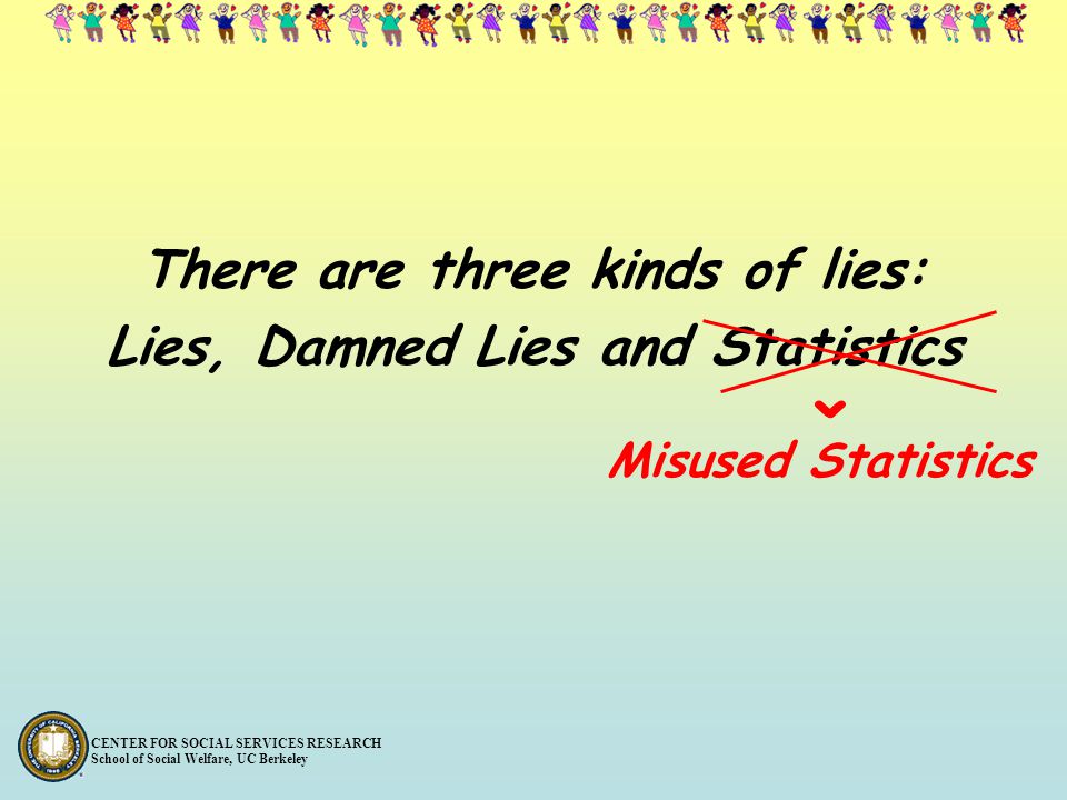 There are three kinds of lies: Lies, Damned Lies and Statistics