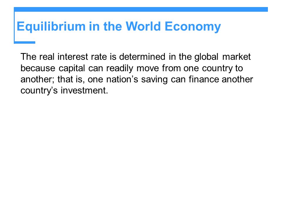 Equilibrium in the World Economy