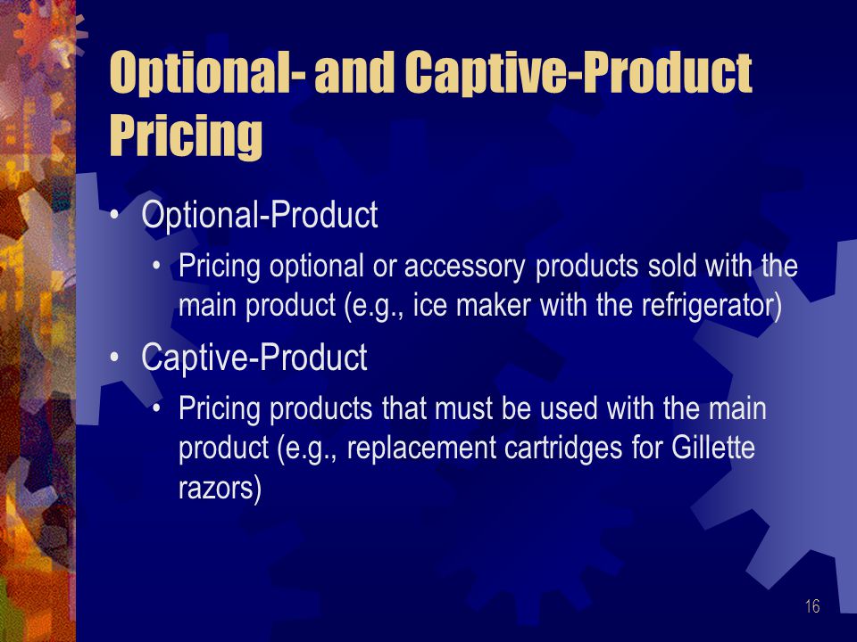 Optional- and Captive-Product Pricing