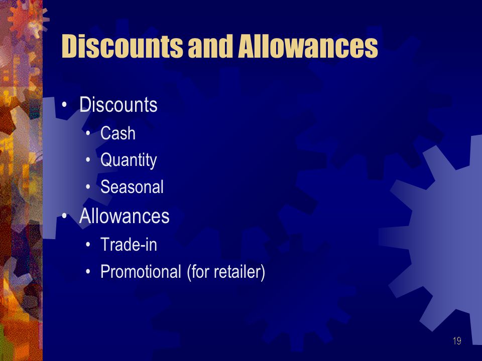 Discounts and Allowances