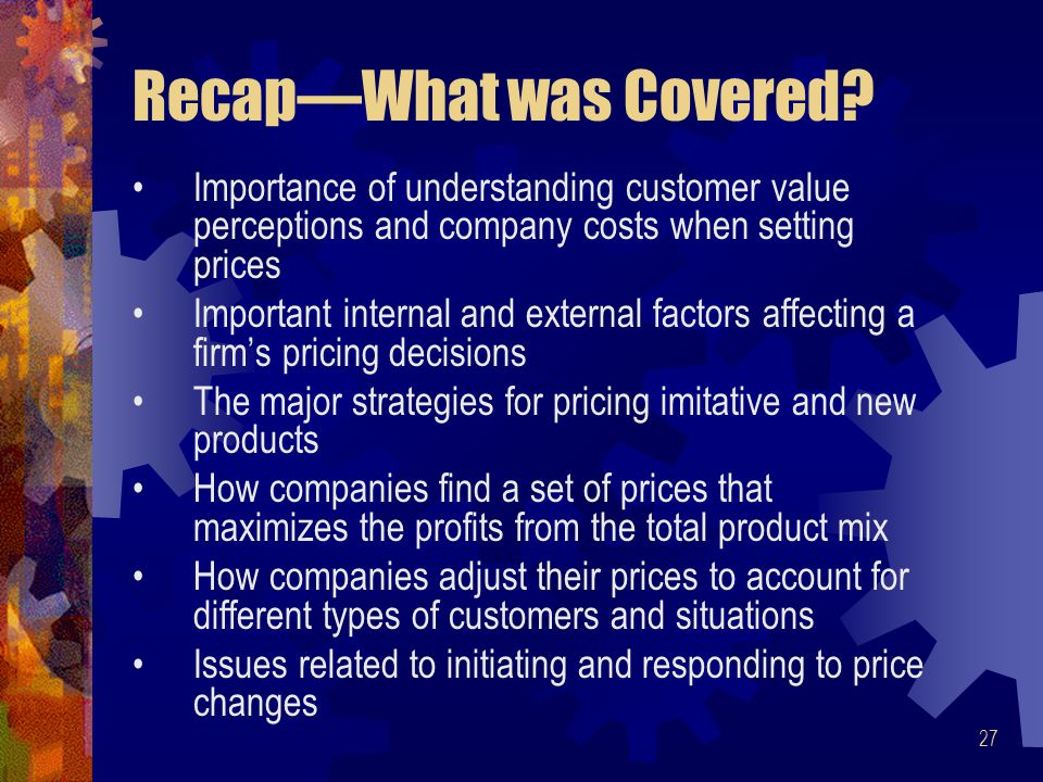 Recap—What was Covered