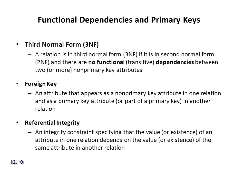 Functional Dependencies and Primary Keys