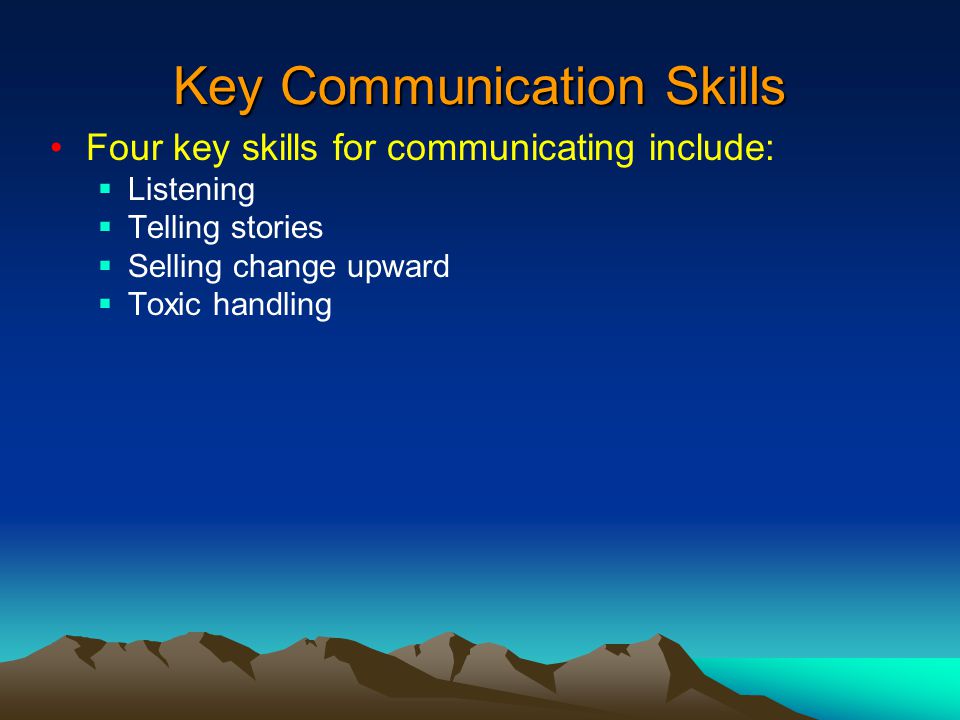 Key Communication Skills