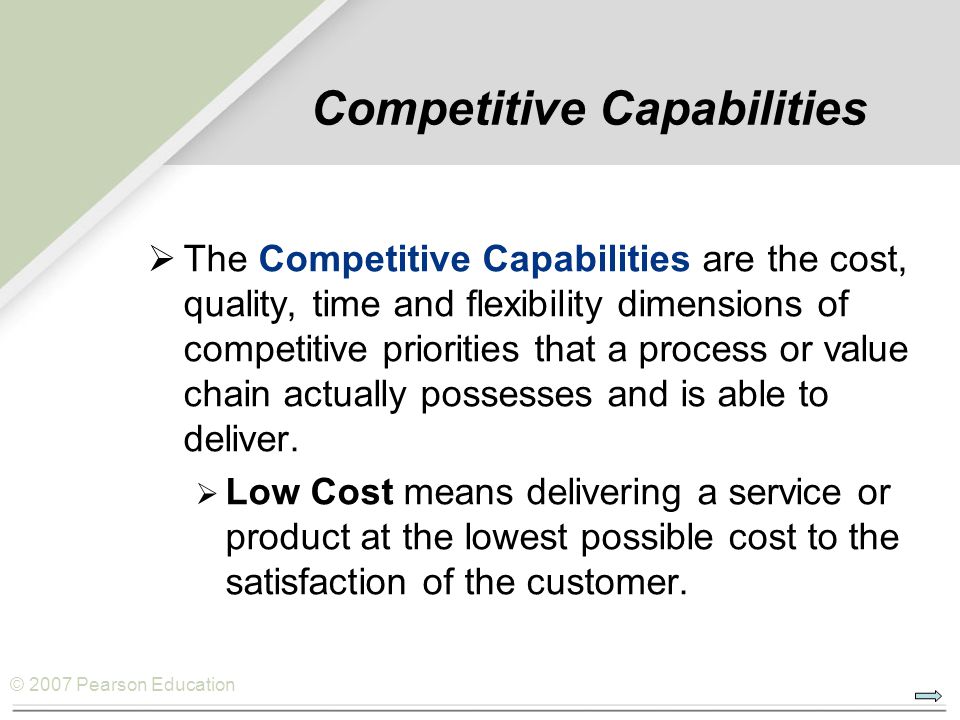 Competitive Capabilities