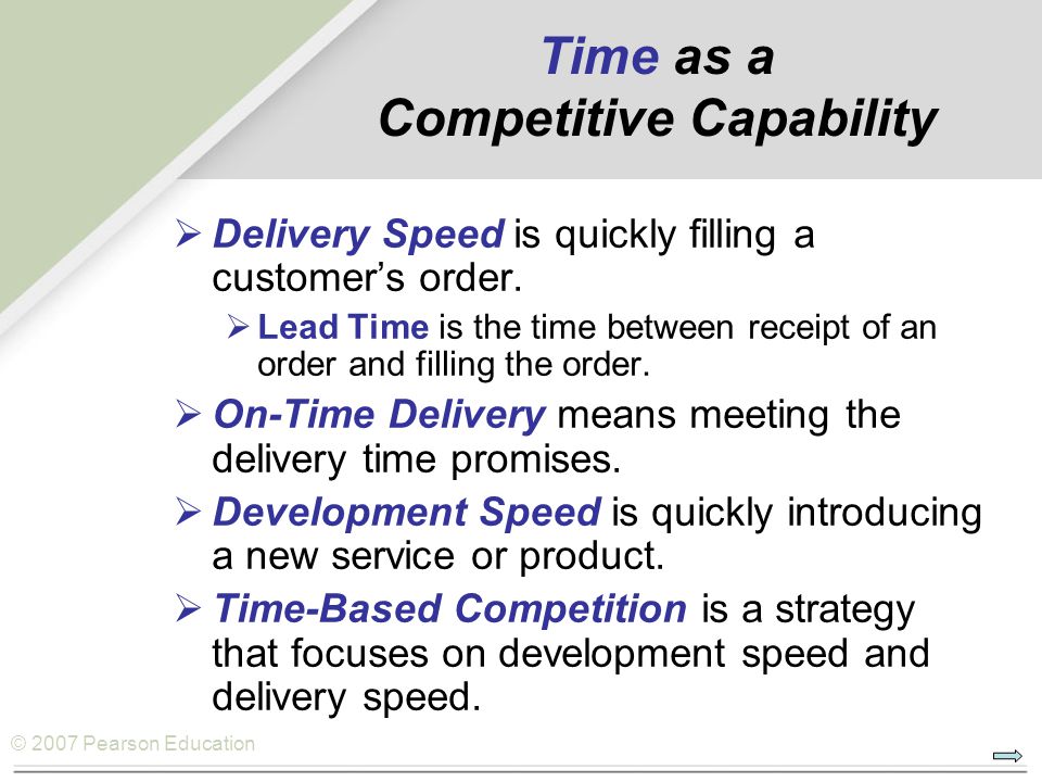 Time as a Competitive Capability