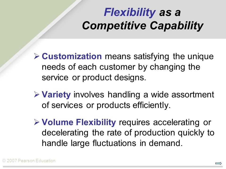 Flexibility as a Competitive Capability